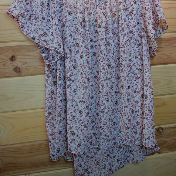 Torrid Crinkle Chiffon Flutter Sleeve Top Torrid Sz 1 or 14/16 - Picture 5 of 5